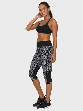 Lululemon Real Quick Crop - Posey Black White / Black